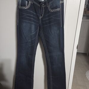 Maurices Dark Blue Boot Cut Jeans